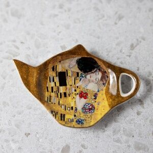 Gustav Klimt The Kiss art souvenir tea bag holder in original box Vienna Austria